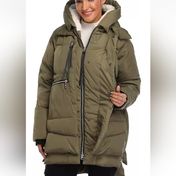 Hooded Puffer Down Jacket Coat 3XL - Picture 5 of 15